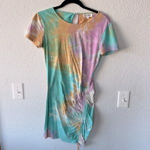 Privacy Please | Elijah Dress in Tangerine Tie Dye | Size Medium